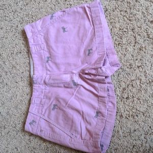 J. Crew, lavender Chino shorts, with zebras, size 2, see description